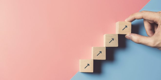 Progress toward goal scaled