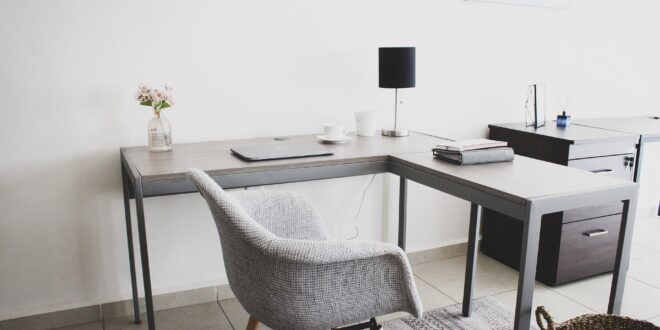 beautiful work from home desk